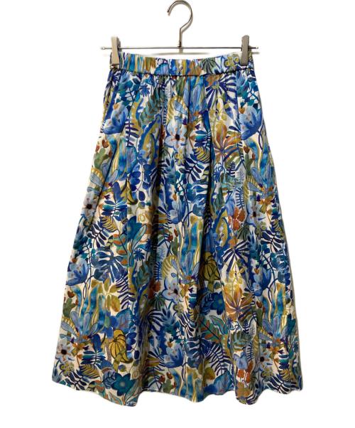KAGURE（カグレ）KAGURE (カグレ) フラワー総柄スカート ブルー サイズ:Freeの古着・服飾アイテム