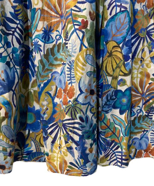 KAGURE（カグレ）KAGURE (カグレ) フラワー総柄スカート ブルー サイズ:Freeの古着・服飾アイテム