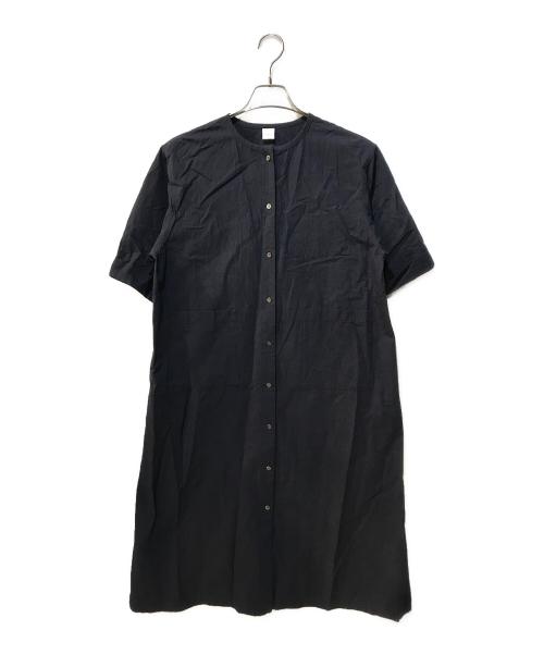KAGURE（カグレ）KAGURE (カグレ) コットンヘンプワイドスリーブワンピース ネイビー サイズ:Freeの古着・服飾アイテム