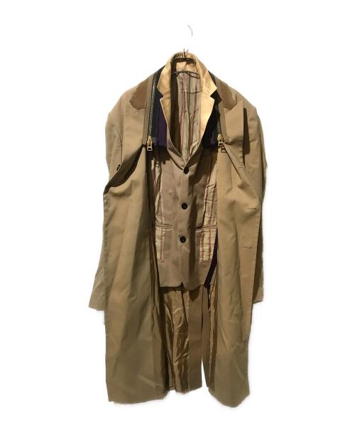 sacai（サカイ）sacai (サカイ) SUITING COAT ベージュ サイズ:2の古着・服飾アイテム
