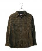 Joe McCOYジョーマッコイ）の古着「千鳥格子柄 フランネル シャツ」｜ベージュ