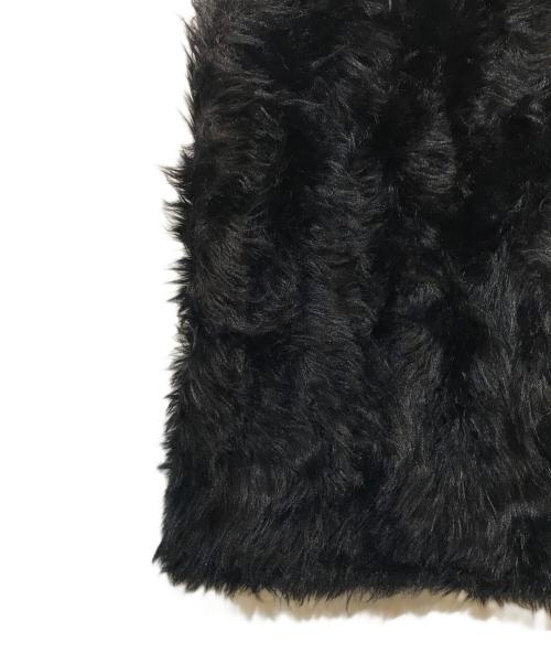 anuans（アニュアンス）anuans (アニュアンス) ファーライクノースリーブニットトップス ブラック サイズ:Freeの古着・服飾アイテム