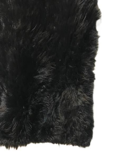 anuans（アニュアンス）anuans (アニュアンス) ファーライクノースリーブニットトップス ブラック サイズ:Freeの古着・服飾アイテム