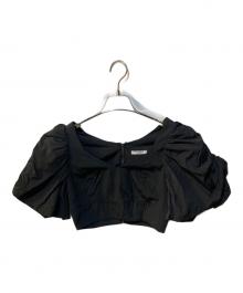 CLANE（クラネ）の古着「VOLUME PUFF SHORT TOPS」｜ブラック
