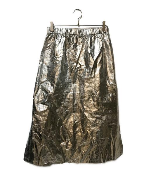 MOGA（モガ）MOGA (モガ) ナイロンフォイルスカート シルバー サイズ:13の古着・服飾アイテム