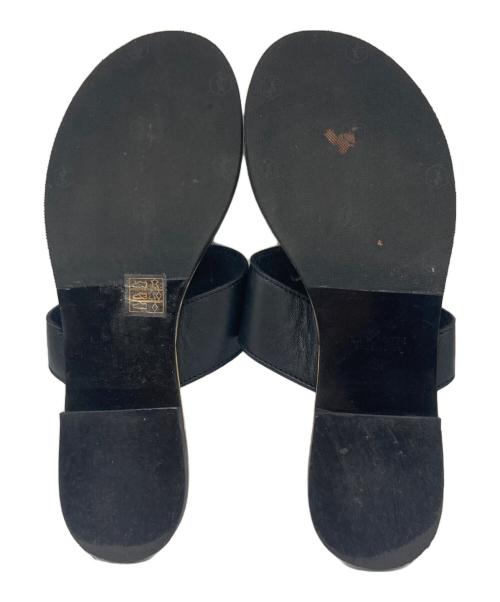 LAOCOONTE（ラオコンテ）LAOCOONTE (ラオコンテ) メタルエッジ カバードトングサンダル ブラック サイズ:37の古着・服飾アイテム