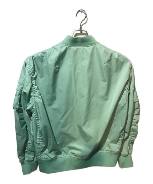 Onitsuka Tiger（オニツカタイガー）Onitsuka Tiger (オニツカタイガー) PRINTED BOMBER JACKET グリーン サイズ:Mの古着・服飾アイテム