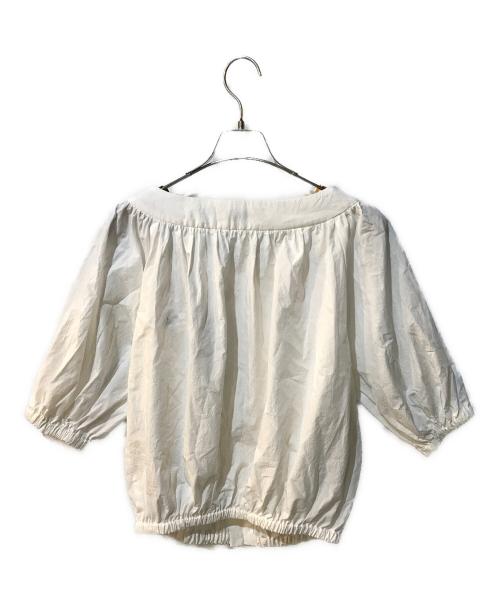 ASTRAET（アストラット）ASTRAET (アストラット) ラウンドネックギャザーブラウス ホワイト サイズ:Free 未使用品の古着・服飾アイテム