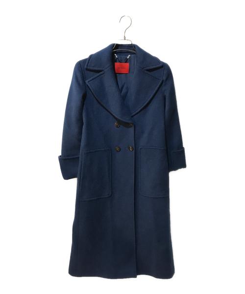 MAX&Co.（マックスアンドコー）MAX&Co. (マックスアンドコー) ビッグカラーチェスターコート ブルー サイズ:Sの古着・服飾アイテム