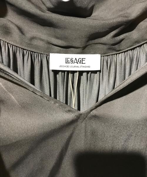 journal standard L'essage（ジャーナルスタンダード レサージュ）journal standard L'essage (ジャーナルスタンダード レサージュ) サテンボウタイワンピース ブラウン サイズ:Free 未使用品の古着・服飾アイテム