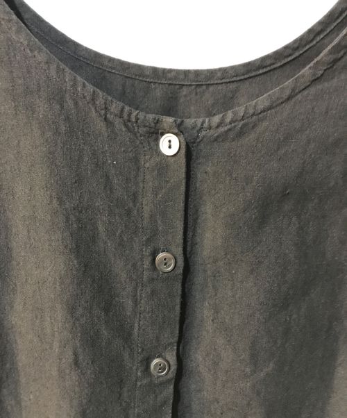 nest Robe（ネストローブ）nest Robe (ネストローブ) リネン近江晒しレース2wayベスト ブラック サイズ:Freeの古着・服飾アイテム