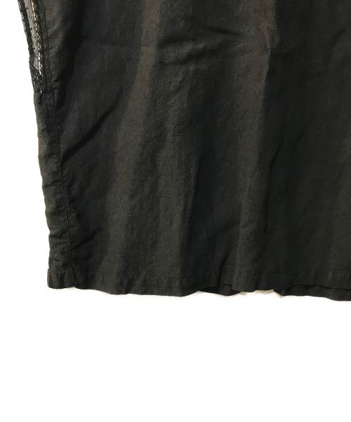 nest Robe（ネストローブ）nest Robe (ネストローブ) リネン近江晒しレース2wayベスト ブラック サイズ:Freeの古着・服飾アイテム