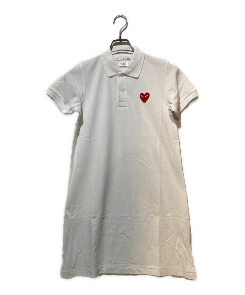 COMME des GARCONS GIRL（コムデギャルソンガール）COMME des GARCONS GIRL (コムデギャルソンガール) ポロシャツワンピース ホワイト サイズ:Mの古着・服飾アイテム