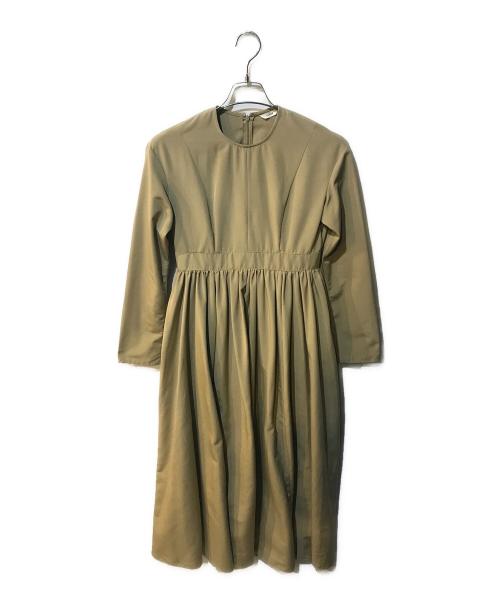 CLANE（クラネ）CLANE (クラネ) ANTIQUE VOLUME FLARE ONE PIECE ベージュ サイズ:1の古着・服飾アイテム