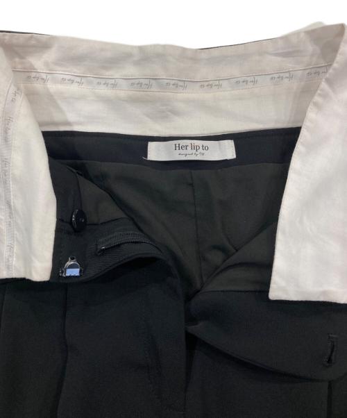 HER LIP TO（ハーリップトゥ）HER LIP TO (ハーリップトゥ) Straight-Leg Pants ブラック サイズ:XSの古着・服飾アイテム