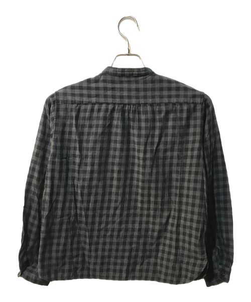 休日と詩（キュウジツトウタ）休日と詩 (キュウジツトウタ) バンドカラーシャツ ブラック サイズ:Fの古着・服飾アイテム