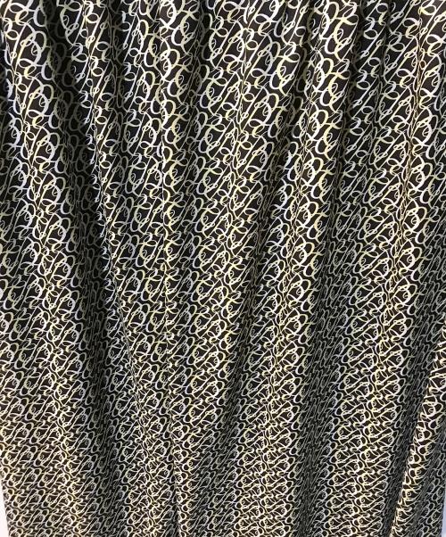 BALLSEY（ボールジィ）BALLSEY (ボールジィ) BBカリグラフィプリント ボウタイワンピース ブラック サイズ:36 未使用品の古着・服飾アイテム