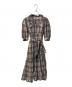 HER LIP TO（ハーリップトゥ）の古着「Bergamo Plaid Tiered Long Dress」｜ブラウン
