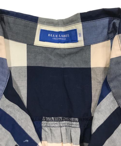 BLUE LABEL CRESTBRIDGE（ブルーレーベルクレストブリッジ）BLUE LABEL CRESTBRIDGE (ブルーレーベルクレストブリッジ) シャツワンピース ブルー サイズ:38の古着・服飾アイテム