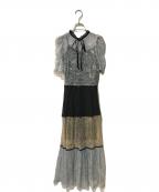 HER LIP TOハーリップトゥ）の古着「Multi colored Lace Dress」｜ブルー