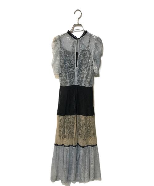HER LIP TO（ハーリップトゥ）HER LIP TO (ハーリップトゥ) Multi colored Lace Dress ブルー サイズ:Sの古着・服飾アイテム