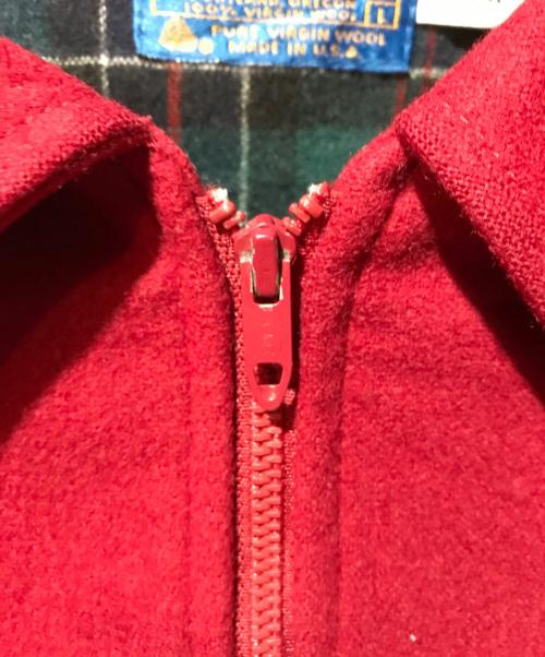PENDLETON（ペンドルトン）PENDLETON (ペンドルトン) ジップアップウールジャケット レッド サイズ:Lの古着・服飾アイテム