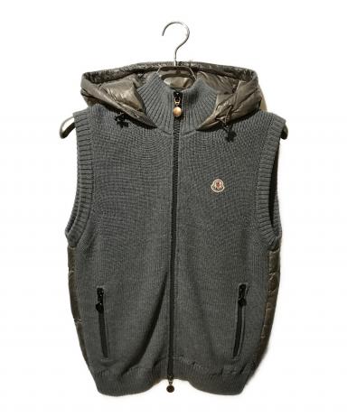 中古・古着通販】MONCLER (モンクレール) ニット切り替えダウンベスト