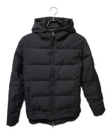 AKM（エーケーエム）の古着「スタンドネックレイヤードダウンジャケット」｜ネイビー