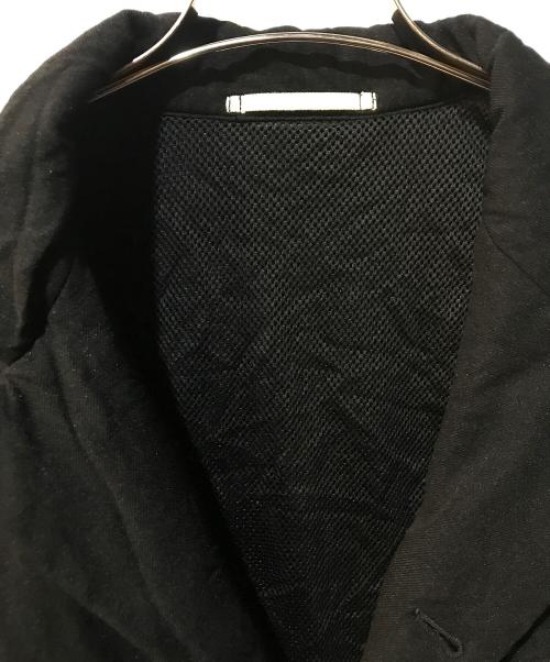 COMME des GARCONS HOMME PLUS（コムデギャルソンオムプリュス）COMME des GARCONS HOMME PLUS (コムデギャルソンオムプリュス) 縮絨 裏地メッシュ テーラードジャケット ブラック サイズ:Mの古着・服飾アイテム