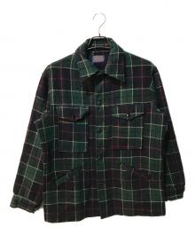 PENDLETON（ペンドルトン）の古着「ウールチェックジャケット」｜グリーン