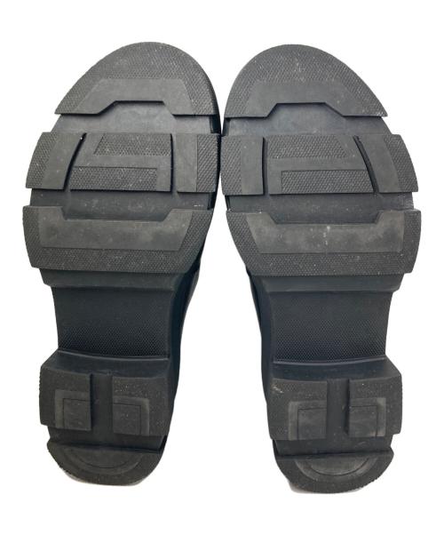 MOHI（モヒ）MOHI (モヒ) フロントジップソフトレザーショートブーツ ブラック サイズ:37の古着・服飾アイテム