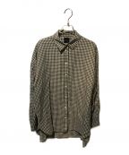 Spick and Spanスピック＆スパン）の古着「ギンガムチェックHEMPローンルーズシャツ」｜ブラック