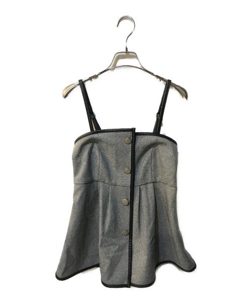 Mystrada（マイストラーダ）Mystrada (マイストラーダ) パイピングビスチェ グレー サイズ:36 未使用品の古着・服飾アイテム