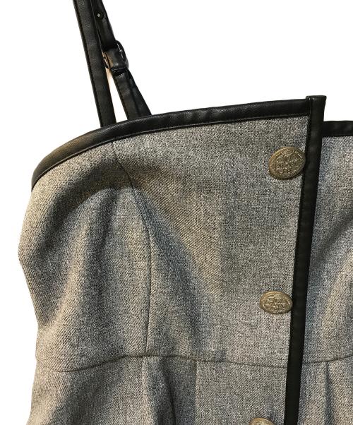 Mystrada（マイストラーダ）Mystrada (マイストラーダ) パイピングビスチェ グレー サイズ:36 未使用品の古着・服飾アイテム