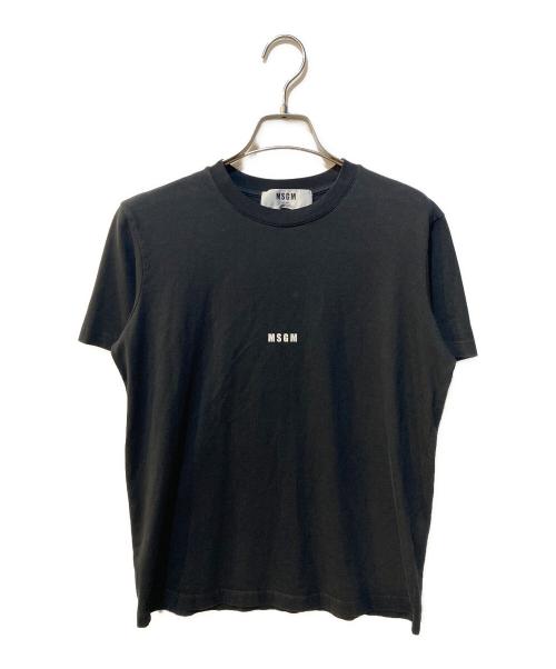 MSGM（エムエスジーエム）MSGM (エムエスジーエム) バック ロゴプリント コットン T-シャツ ブラック サイズ:Mの古着・服飾アイテム