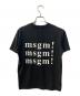 MSGM (エムエスジーエム) バック ロゴプリント コットン T-シャツ ブラック サイズ:M：5000円
