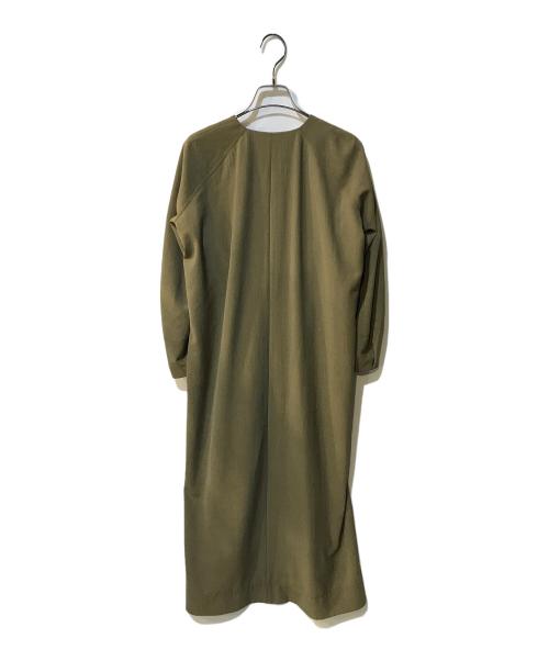 CELFORD（セルフォード）CELFORD (セルフォード) ノーカラーシャツワンピース カーキ サイズ:Freeの古着・服飾アイテム
