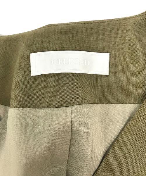 CELFORD（セルフォード）CELFORD (セルフォード) ノーカラーシャツワンピース カーキ サイズ:Freeの古着・服飾アイテム