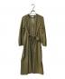 CELFORD（セルフォード）の古着「ノーカラーシャツワンピース」｜カーキ