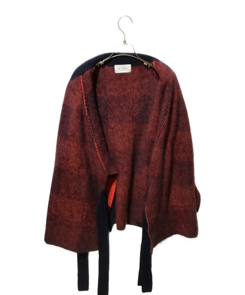 ETRE（エトレ）ETRE (エトレ) スリットニットポンチョ レッド サイズ:Freeの古着・服飾アイテム