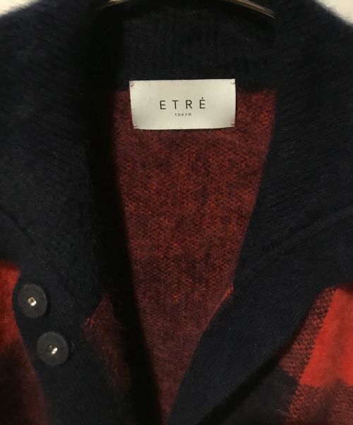 ETRE（エトレ）ETRE (エトレ) スリットニットポンチョ レッド サイズ:Freeの古着・服飾アイテム