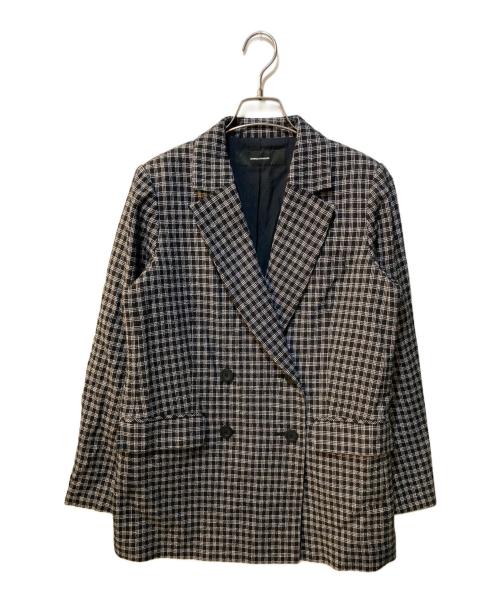 JOURNAL STANDARD（ジャーナルスタンダード）JOURNAL STANDARD (ジャーナルスタンダード) ハイランドウールチェックダブルブレステッドジャケット ブラック サイズ:Freeの古着・服飾アイテム