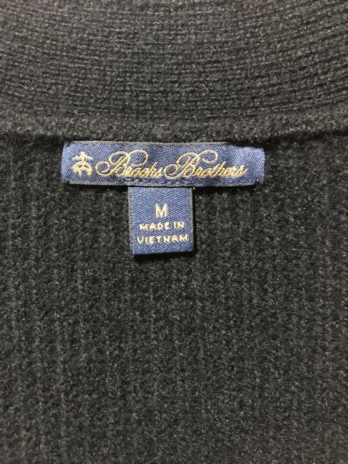 BROOKS BROTHERS（ブルックスブラザーズ）BROOKS BROTHERS (ブルックスブラザーズ) メリノウール/カシミヤ ソリッド ラグランスリーブVネックロングカーディガン ブラック サイズ:Mの古着・服飾アイテム