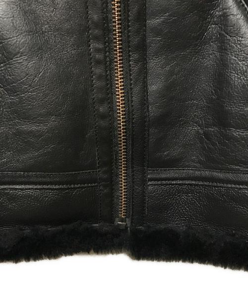 Haruf（ハルフ）Haruf (ハルフ) シープレザームートン B-3 フライトジャケット ブラック サイズ:Mの古着・服飾アイテム