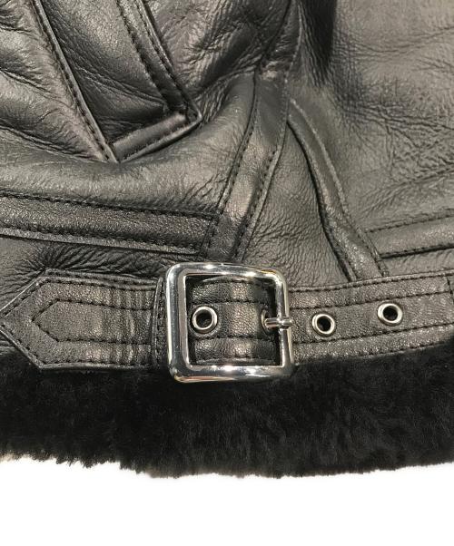 Haruf（ハルフ）Haruf (ハルフ) シープレザームートン B-3 フライトジャケット ブラック サイズ:Mの古着・服飾アイテム