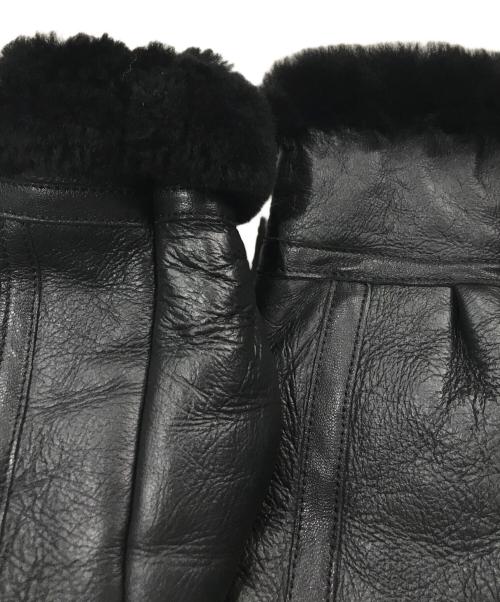 Haruf（ハルフ）Haruf (ハルフ) シープレザームートン B-3 フライトジャケット ブラック サイズ:Mの古着・服飾アイテム