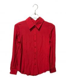 MOSCHINO（モスキーノ）の古着「シルク100％シャツ」｜レッド