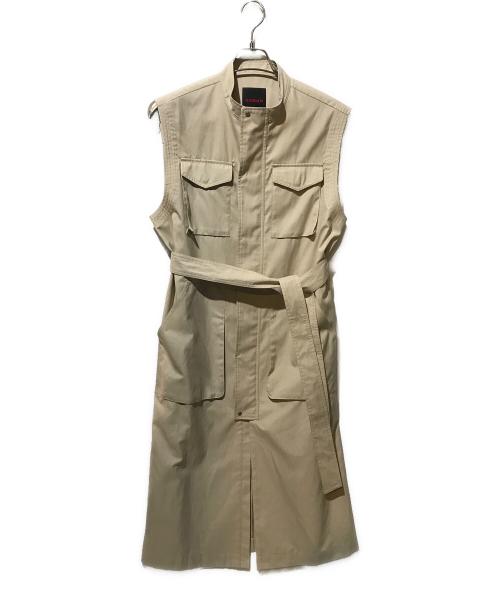 CABAN（キャバン）CABAN (キャバン) ポリエステルコットンポプリン ロングジレ ベージュ サイズ:Freeの古着・服飾アイテム