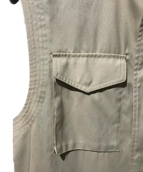 CABAN（キャバン）CABAN (キャバン) ポリエステルコットンポプリン ロングジレ ベージュ サイズ:Freeの古着・服飾アイテム