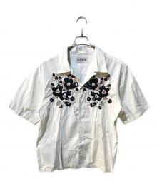 NOMA t.d.（ノーマティーディー）の古着「フラワーエンブロイダリーオープンカラーシャツ」｜ホワイト